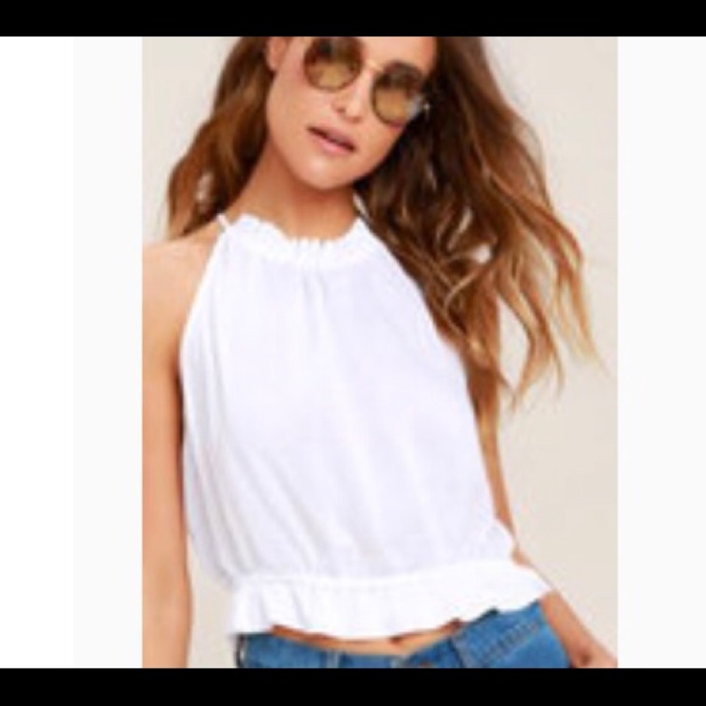 Lulus white crop top